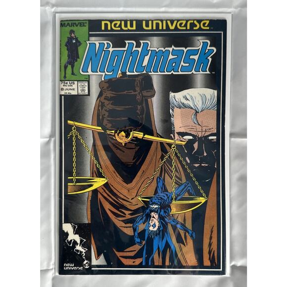 Marvel Comics Nightmask #8 Goodwin, Salmons, Milgrom, New Universe 1986 vfn+/nm - Picture 1 of 7